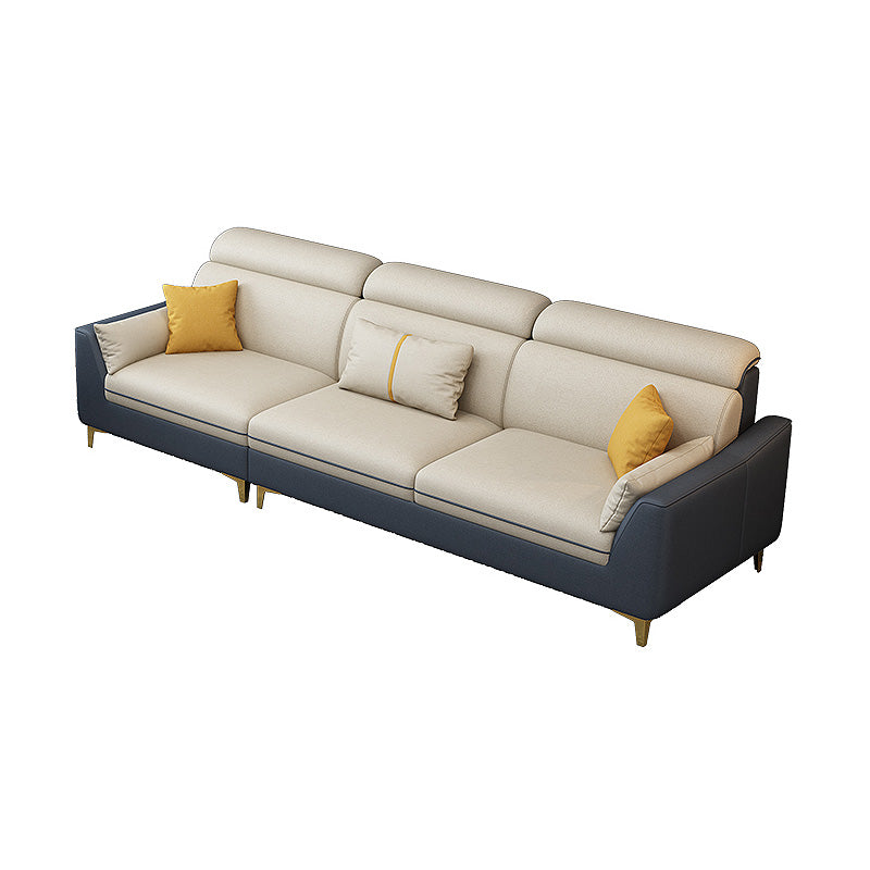 Faux Leather Pillow Top Arm Sectional 39.37"High Modern Sofa and Chaise