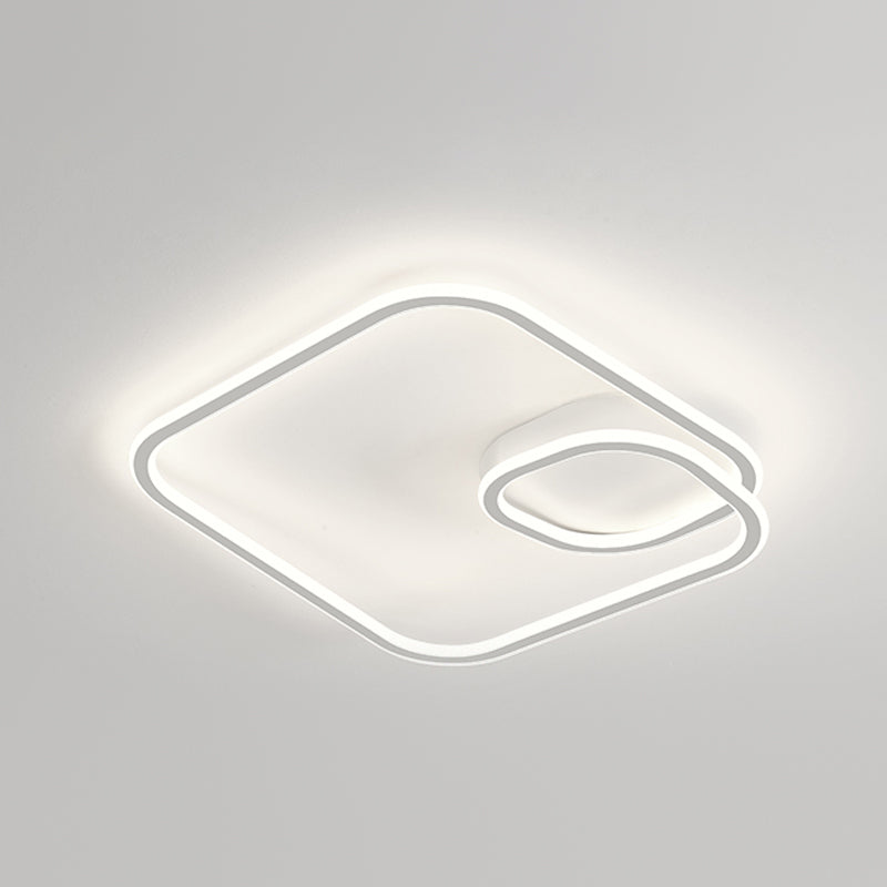 Contemporary Linear Flush Light Fixture Metal 1 Light Flush Mount Ceiling Light