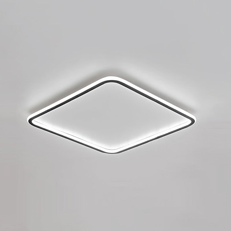 Square Flush Ceiling Light Minimalist LED Metal Close to Ceiling Lamp