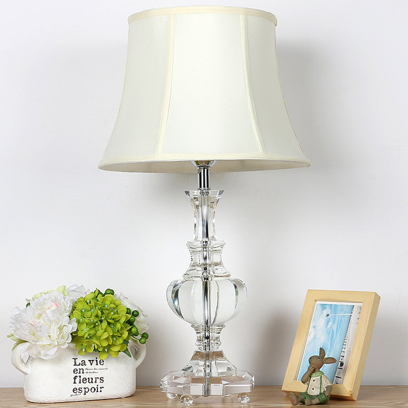 1 lampe de forme de bocal de tête lampe de lecture de cristal biseauté contemporain Light en blanc