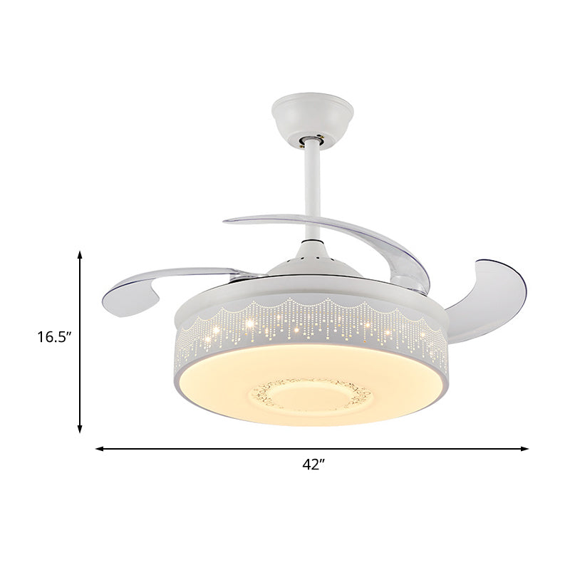 Moderne Drum Anhängerlüfter Lampe 42 -Zoll