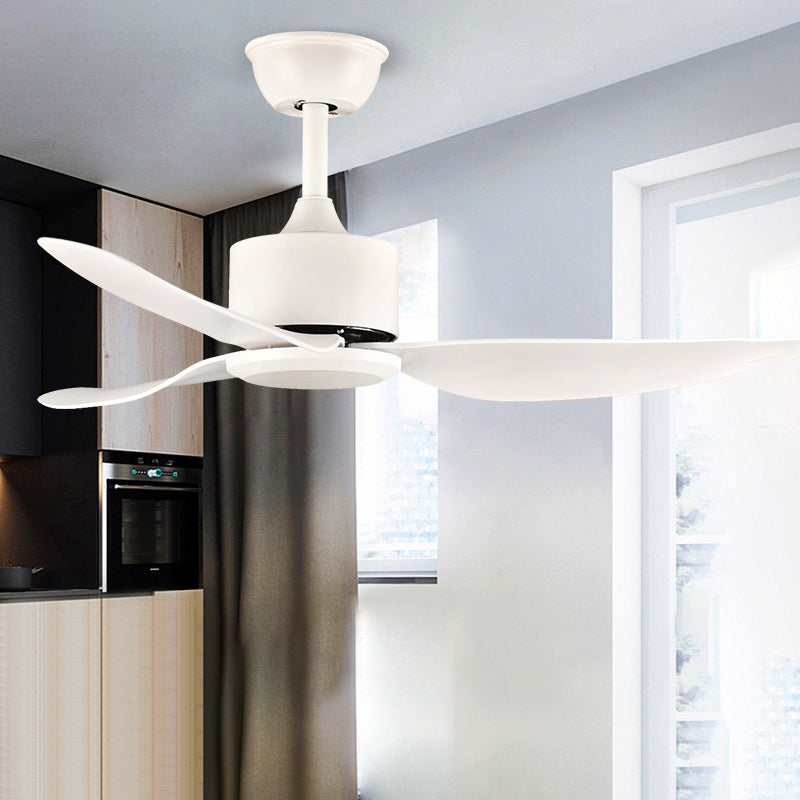 Wit LED Semi Mount Lighting Minimalisme Acryl Ronde Hangerslamp met 3 heldere messen voor woonkamer, 40 "breed