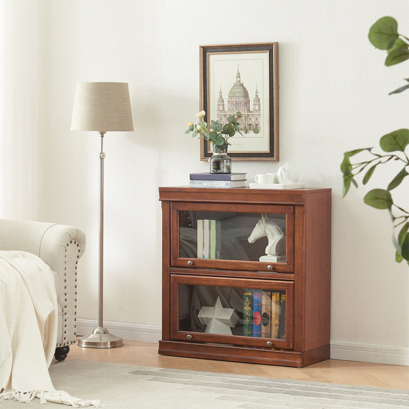 Modern Style Vertical Standard Bookcase Wooden Closed Back Bookshelf