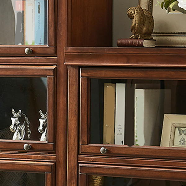 Modern Style Vertical Standard Bookcase Wooden Closed Back Bookshelf