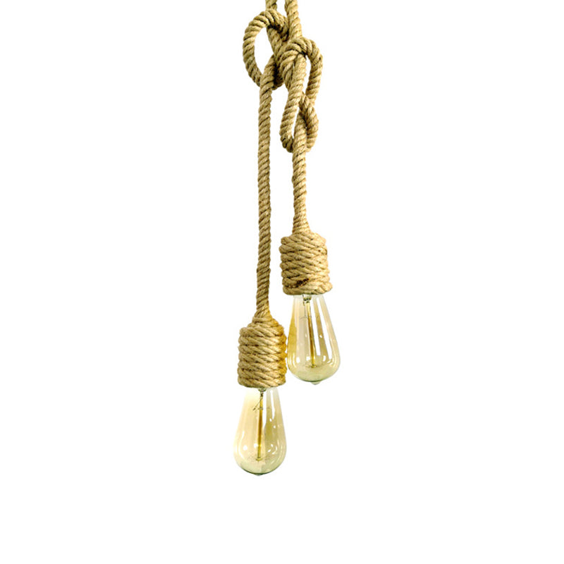 2 Lichter Knoten Seil hängen Licht