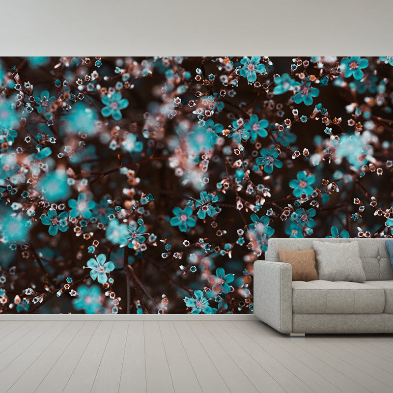 Washable Stain Resistant Mural Wallpaper Beautiful Flowers Indoor Wall Mural