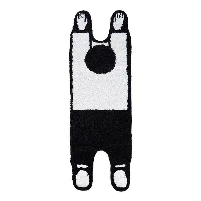 White Modern Rug Polyester Pattern Rug Stain Resistant Rug for Drawing Room