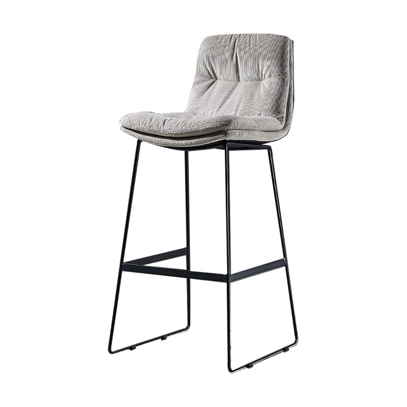 Scandinavian Matte Finish Leather Barstool Restaurant Upholstered Stool