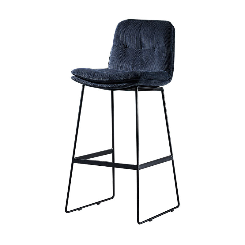 Scandinavian Matte Finish Leather Barstool Restaurant Upholstered Stool