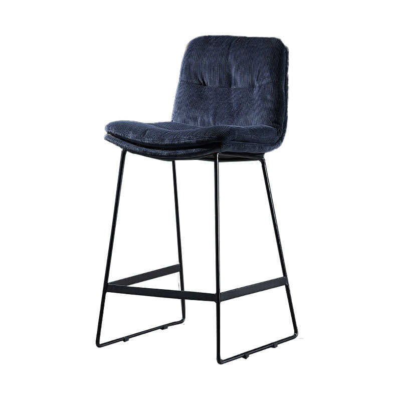 Scandinavian Matte Finish Leather Barstool Restaurant Upholstered Stool
