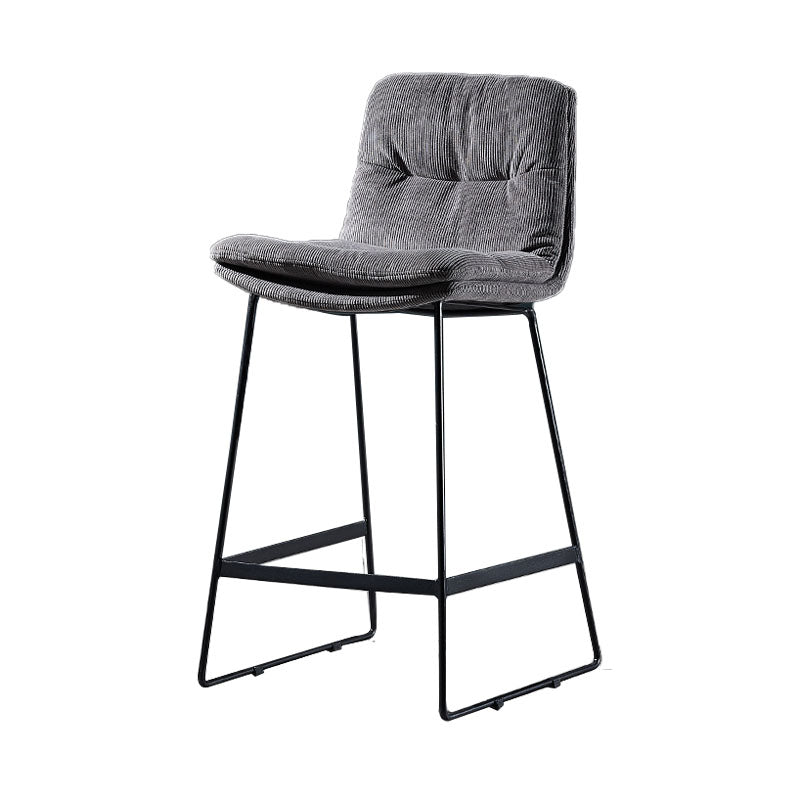 Scandinavian Matte Finish Leather Barstool Restaurant Upholstered Stool