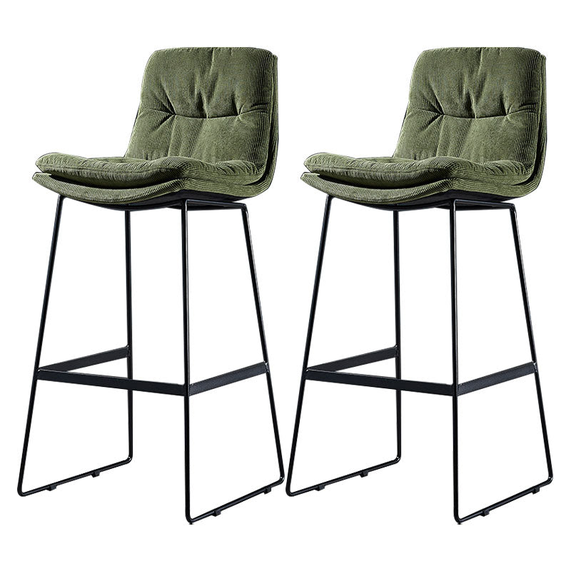Scandinavian Matte Finish Leather Barstool Restaurant Upholstered Stool