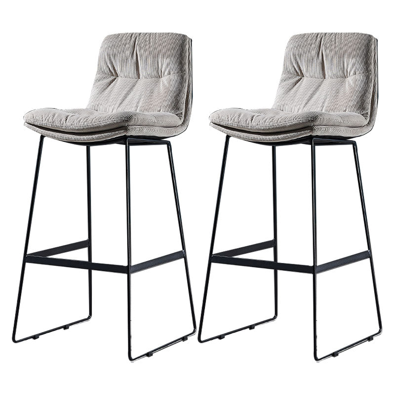 Scandinavian Matte Finish Leather Barstool Restaurant Upholstered Stool