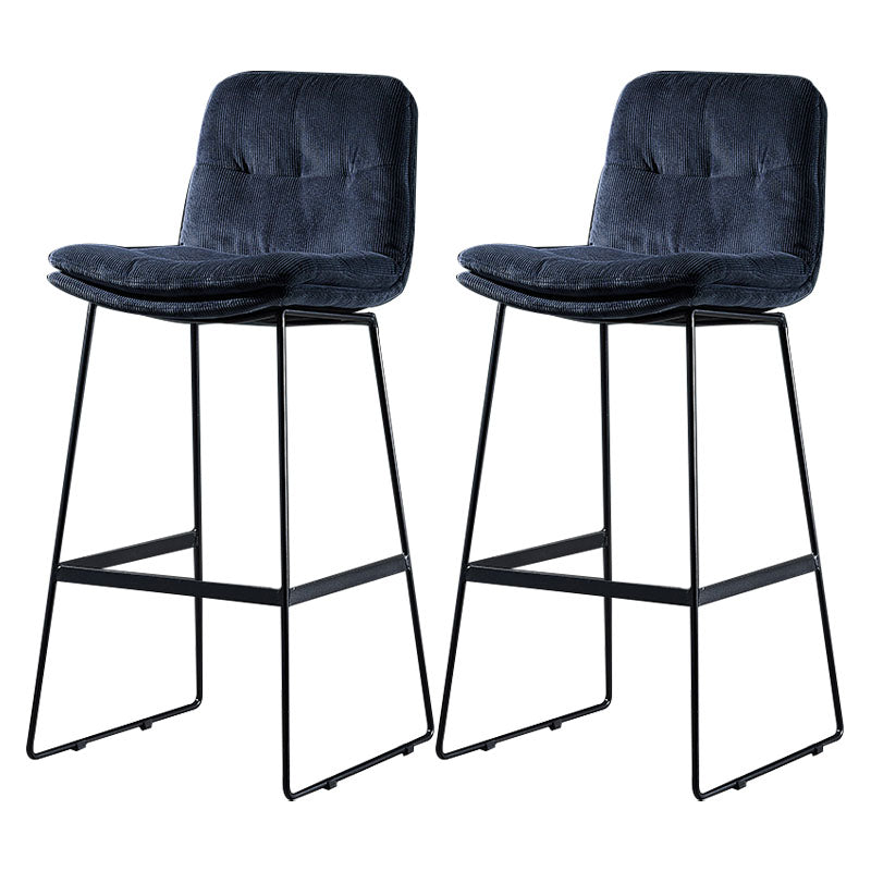 Scandinavian Matte Finish Leather Barstool Restaurant Upholstered Stool