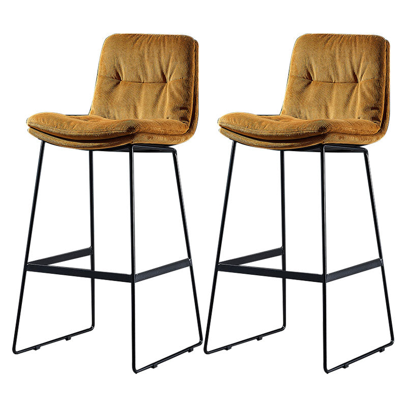 Scandinavian Matte Finish Leather Barstool Restaurant Upholstered Stool