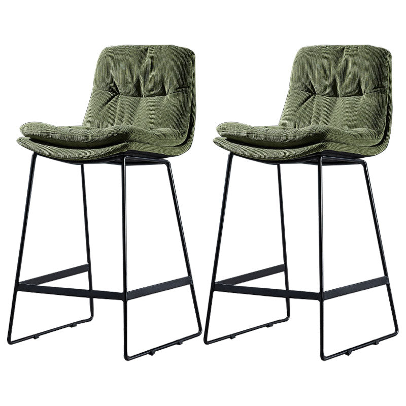 Scandinavian Matte Finish Leather Barstool Restaurant Upholstered Stool