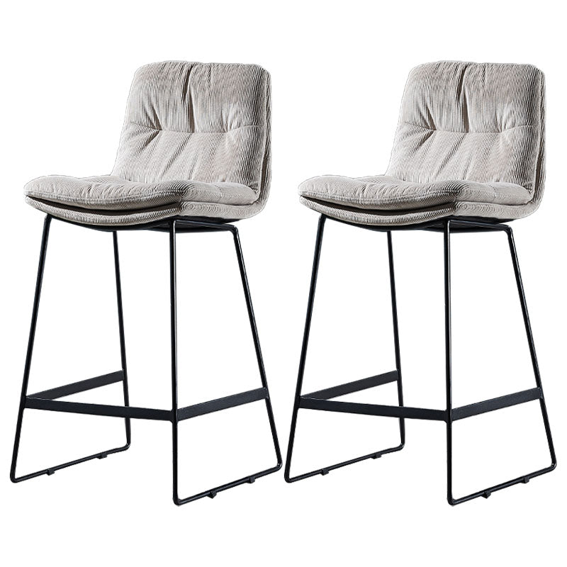 Scandinavian Matte Finish Leather Barstool Restaurant Upholstered Stool