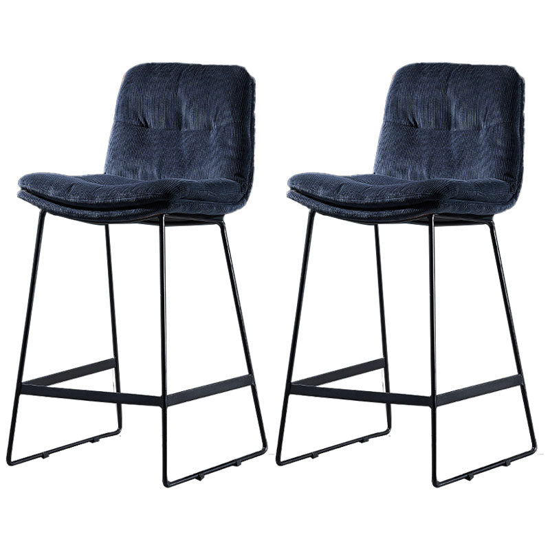 Scandinavian Matte Finish Leather Barstool Restaurant Upholstered Stool