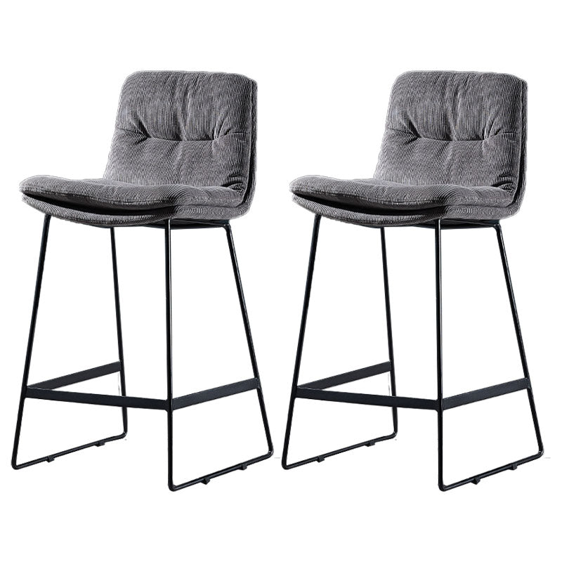 Scandinavian Matte Finish Leather Barstool Restaurant Upholstered Stool