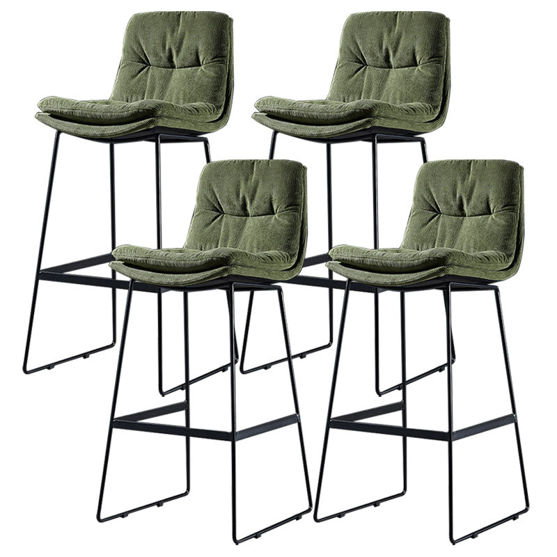 Scandinavian Matte Finish Leather Barstool Restaurant Upholstered Stool