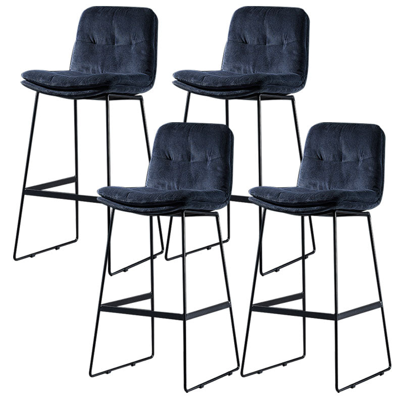Scandinavian Matte Finish Leather Barstool Restaurant Upholstered Stool