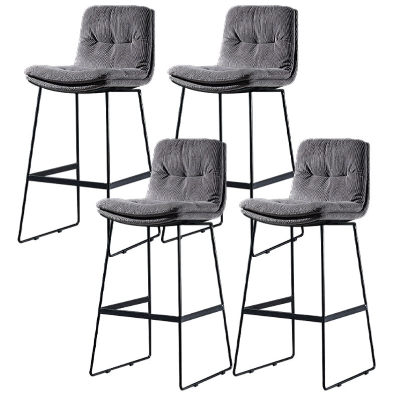Scandinavian Matte Finish Leather Barstool Restaurant Upholstered Stool