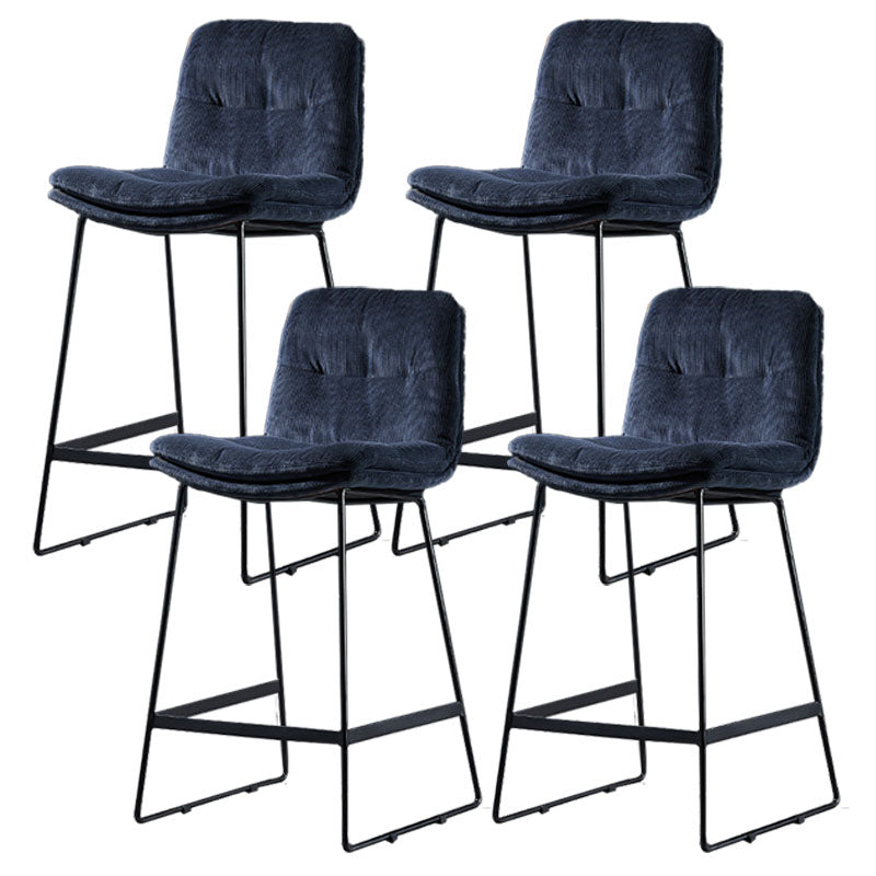 Scandinavian Matte Finish Leather Barstool Restaurant Upholstered Stool