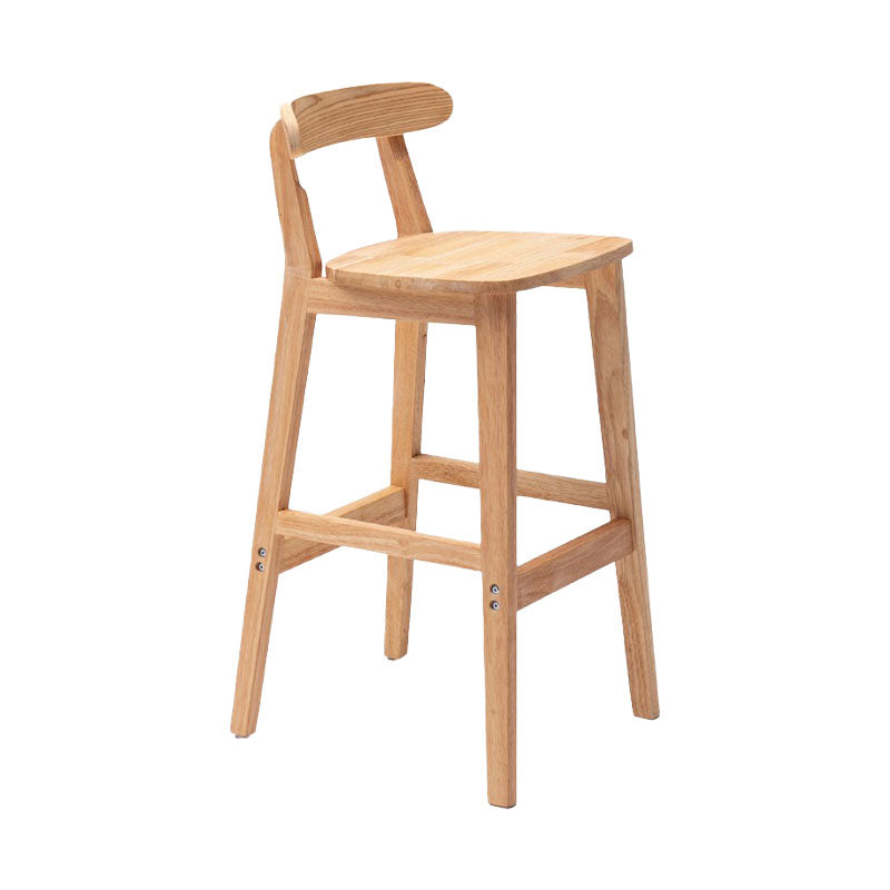 Scandinavian Rubberwood Home Barstool Matte Finish Upholstered Stool