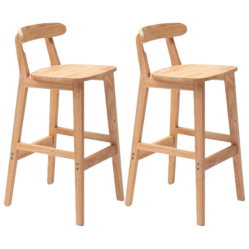 Scandinavian Rubberwood Home Barstool Matte Finish Upholstered Stool