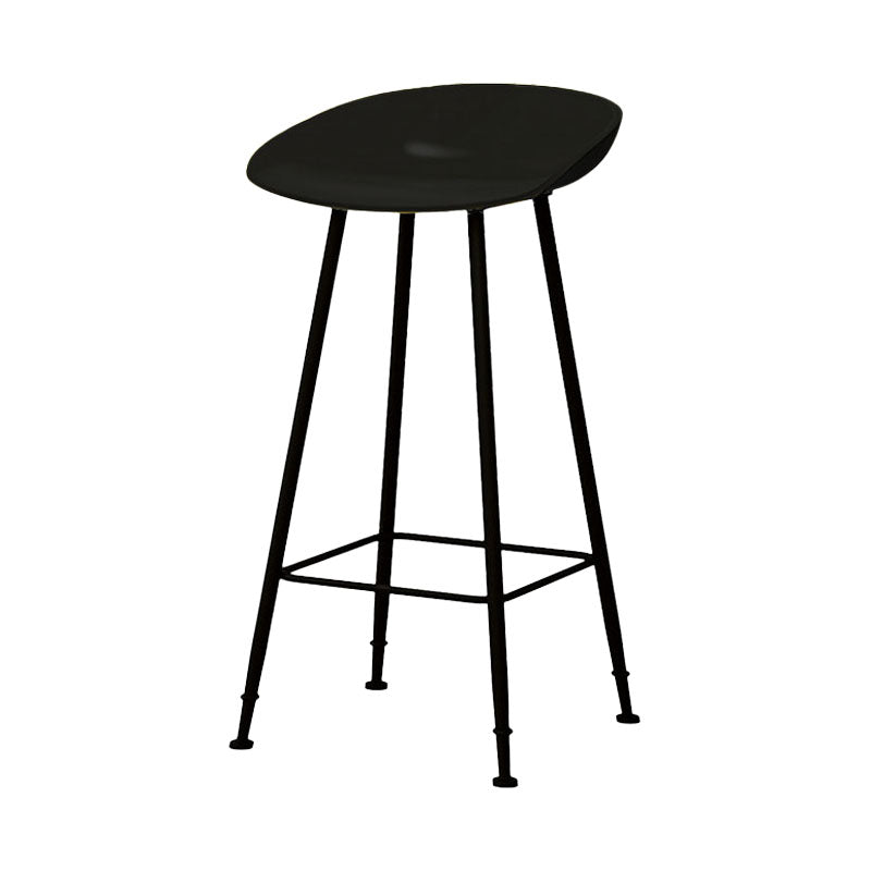Contemporary Matte Finish Metal Barstool Home Footrest Stool