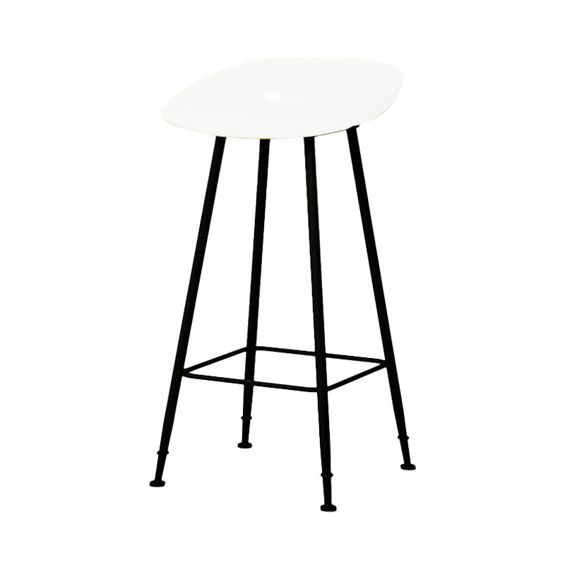 Contemporary Matte Finish Metal Barstool Home Footrest Stool