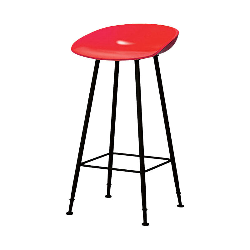 Contemporary Matte Finish Metal Barstool Home Footrest Stool