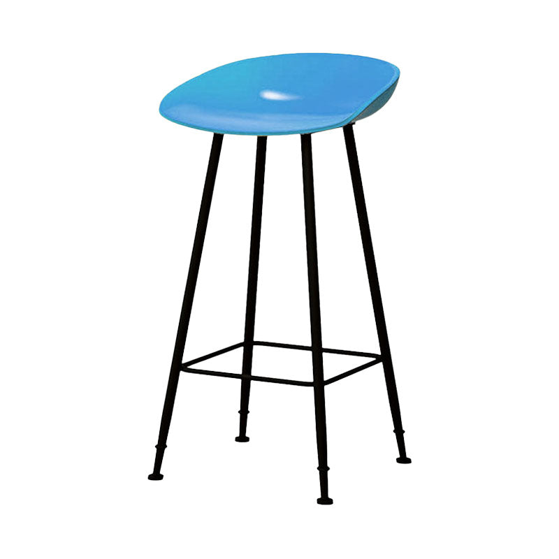 Contemporary Matte Finish Metal Barstool Home Footrest Stool