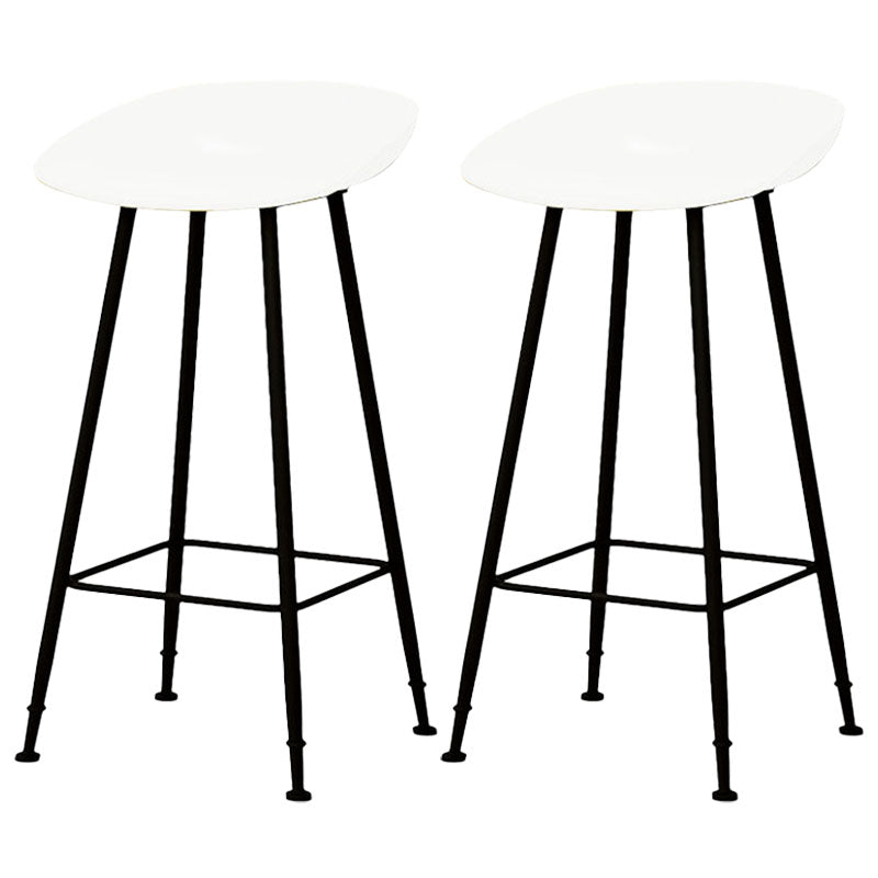 Contemporary Matte Finish Metal Barstool Home Footrest Stool
