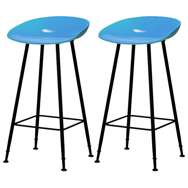Contemporary Matte Finish Metal Barstool Home Footrest Stool