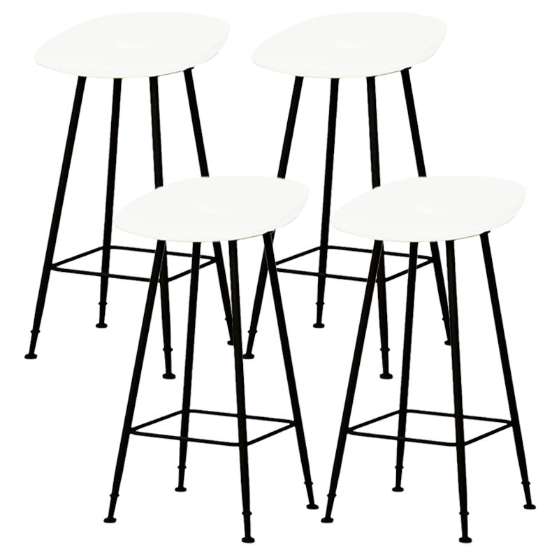 Contemporary Matte Finish Metal Barstool Home Footrest Stool