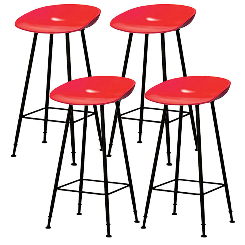 Contemporary Matte Finish Metal Barstool Home Footrest Stool