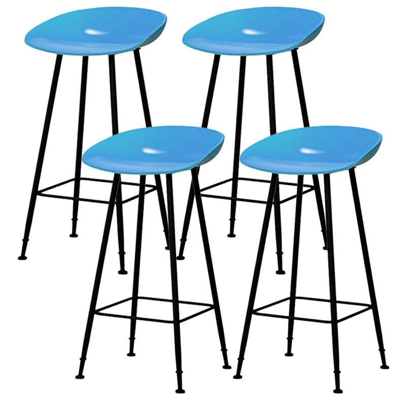 Contemporary Matte Finish Metal Barstool Home Footrest Stool