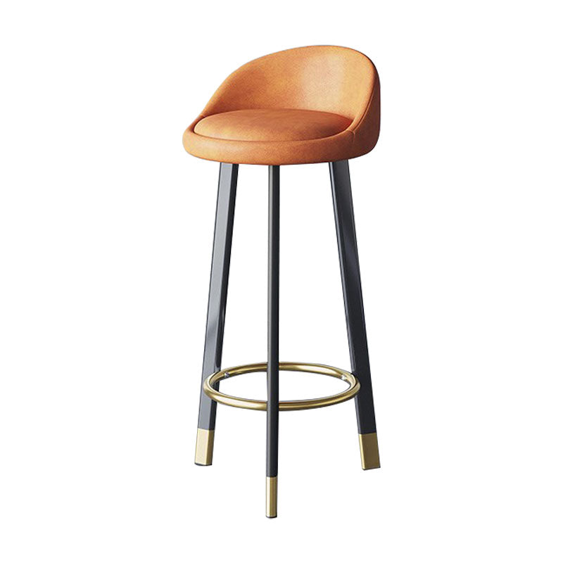 Scandinavian Swivel Upholstered Counter Height Stool Matte Finish Restaurant Barstool