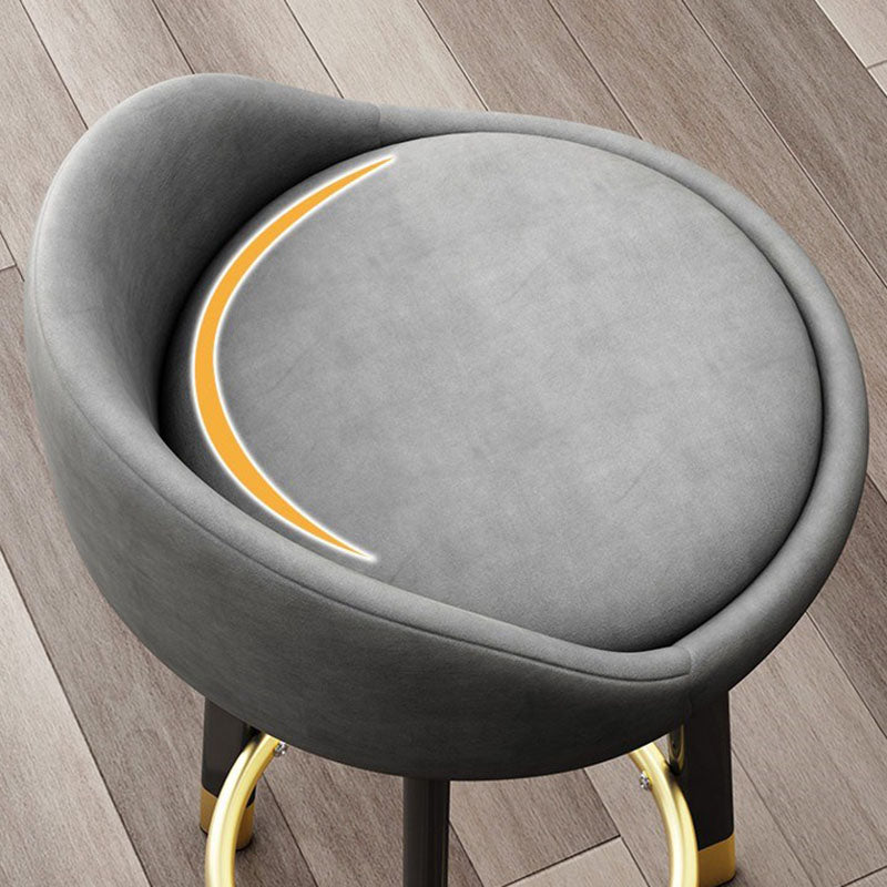 Scandinavian Swivel Upholstered Counter Height Stool Matte Finish Restaurant Barstool