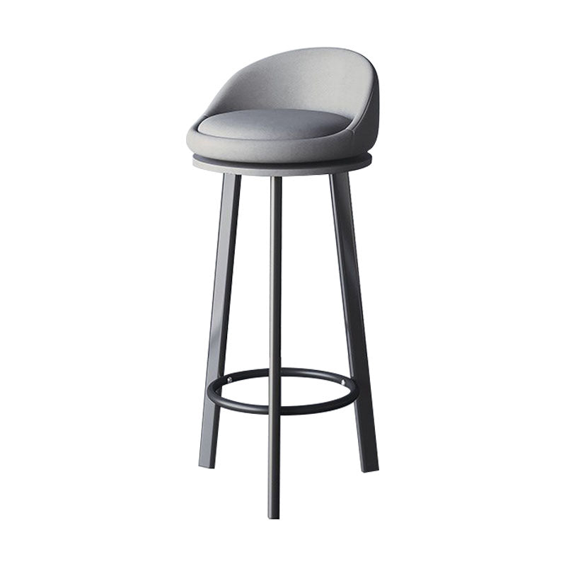 Scandinavian Swivel Upholstered Counter Height Stool Matte Finish Restaurant Barstool