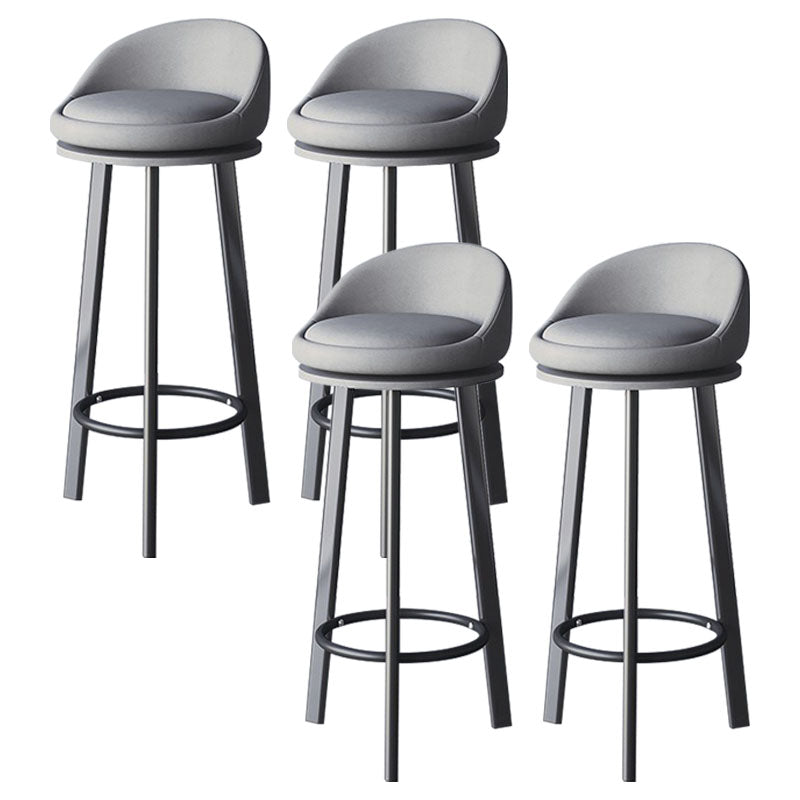 Scandinavian Swivel Upholstered Counter Height Stool Matte Finish Restaurant Barstool