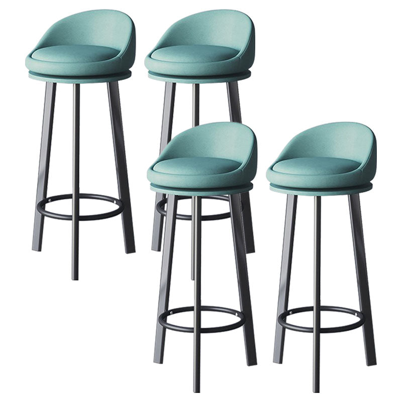 Scandinavian Swivel Upholstered Counter Height Stool Matte Finish Restaurant Barstool