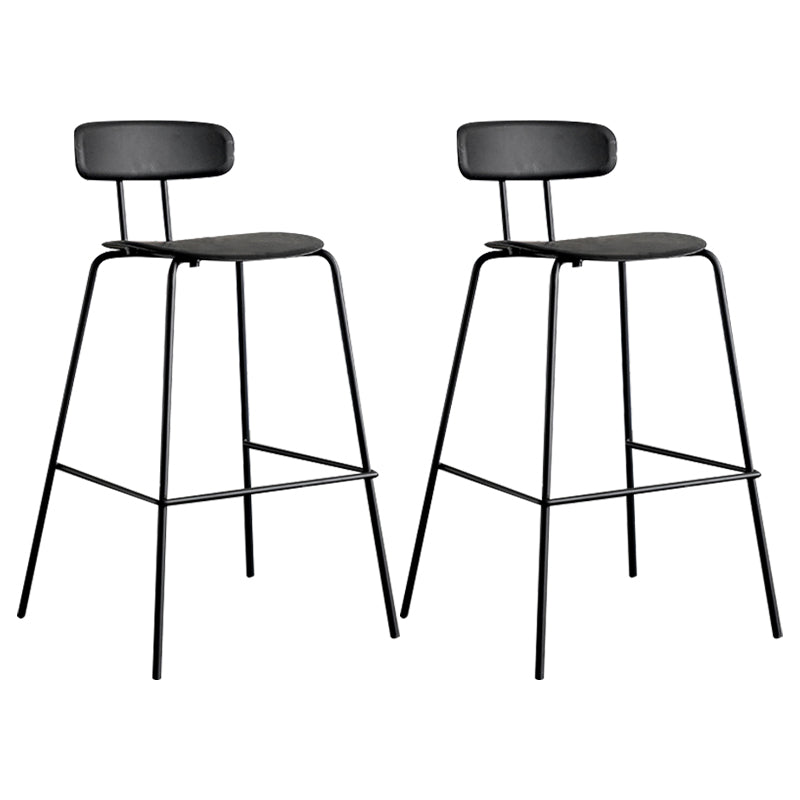 Scandinavian Milk Tea Shop Metal Bar Stool Matte Finish Footrest Stool