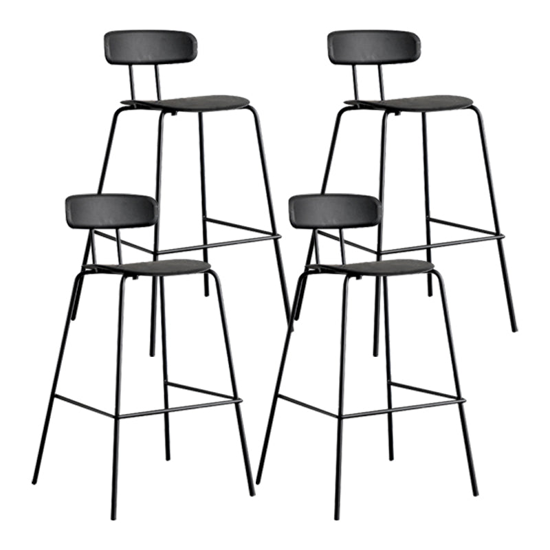 Scandinavian Milk Tea Shop Metal Bar Stool Matte Finish Footrest Stool