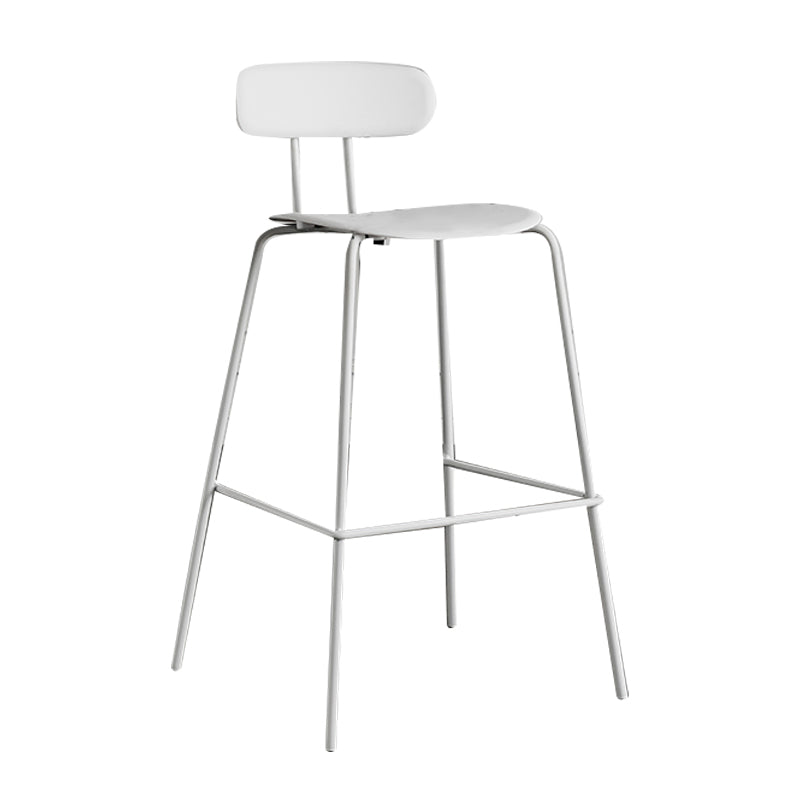 Scandinavian Milk Tea Shop Metal Bar Stool Matte Finish Footrest Stool