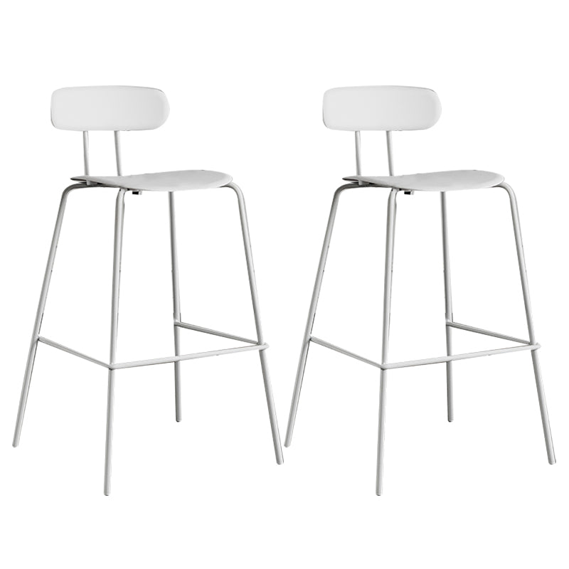 Scandinavian Milk Tea Shop Metal Bar Stool Matte Finish Footrest Stool