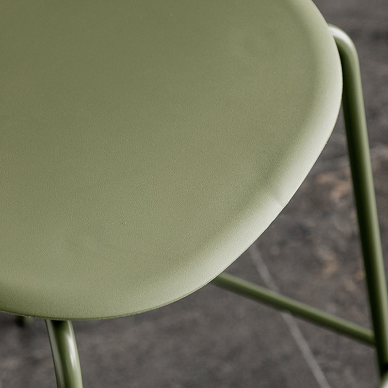 Scandinavian Milk Tea Shop Metal Bar Stool Matte Finish Footrest Stool