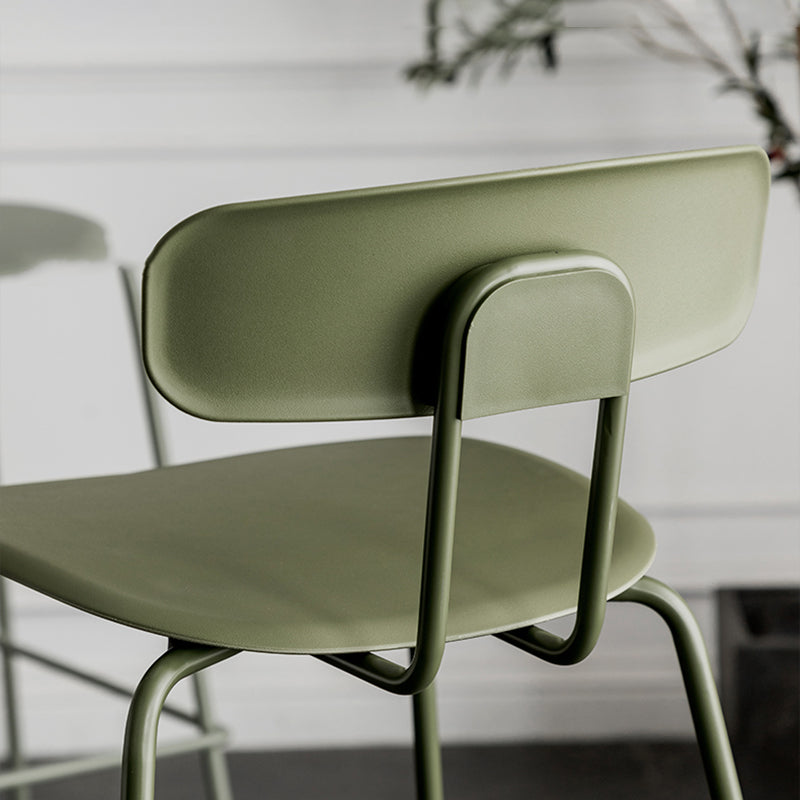 Scandinavian Milk Tea Shop Metal Bar Stool Matte Finish Footrest Stool