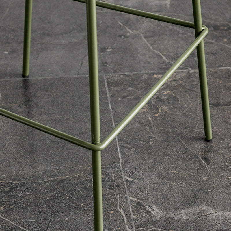 Scandinavian Milk Tea Shop Metal Bar Stool Matte Finish Footrest Stool